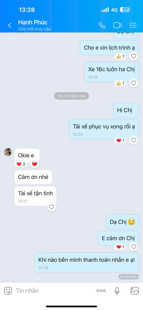 Bạn Hạnh Phúc đánh giá