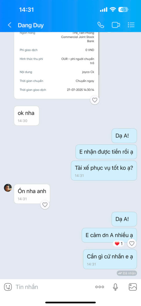 Bạn Dang Duy đánh giá