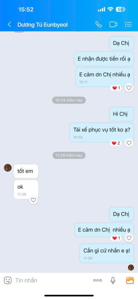 Bạn Dương Tú Eunbyeol đánh giá