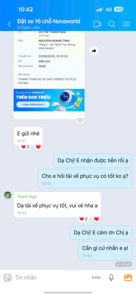 Bạn Thanh Nga đánh giá