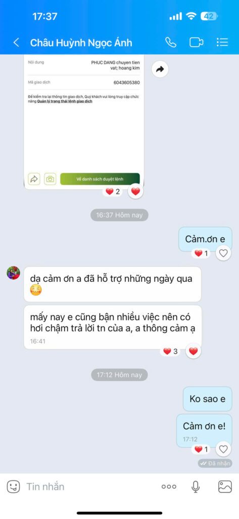 Bạn Châu Huỳnh Ngọc Ánh đánh giá