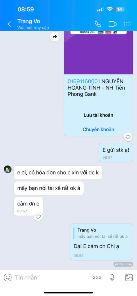 Bạn Trang Vo đánh giá